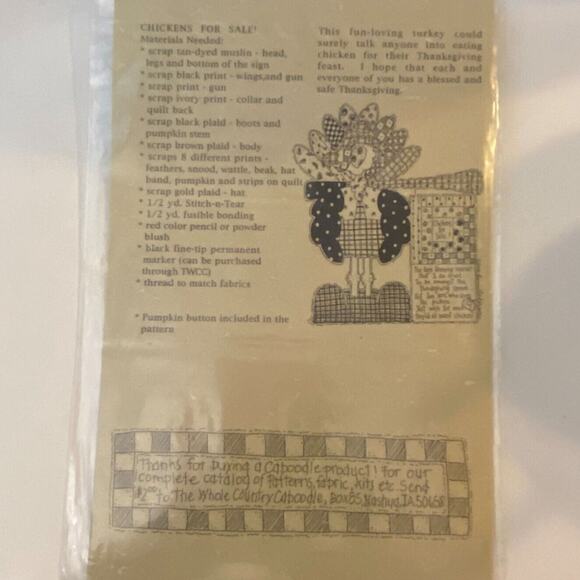 The Whole Country Caboodle 207 Chickens For Sale Pattern Wall Quilt Holiday - Picture 4 of 5